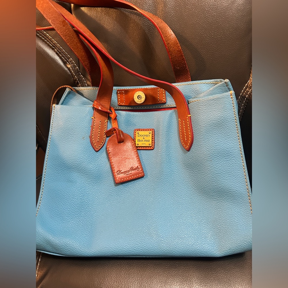 Dooney & Bourke Blue and Brown, red interior Women's Bag